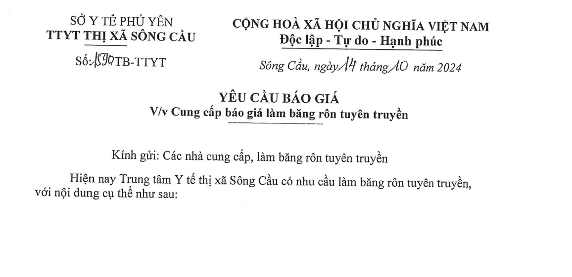 Yêu cầu báo giá làm băng rôn tuyên truyền